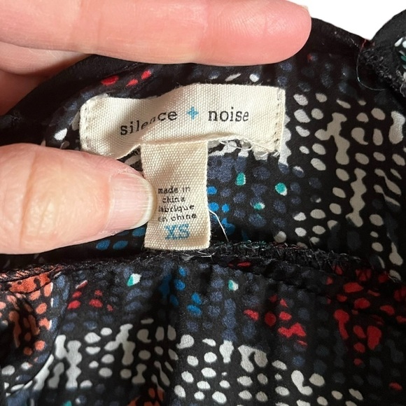 Urban Outfitters Silence + Noise Maxi Geometric Patter Sheer Inserts Sz XS - Picture 10 of 10